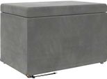 Vidaxl Sgabello Grigio Scuro 60 X 40 X 40 Cm Velluto E Legno Ingegnerizzato