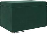 Vidaxl Sgabello Verde Scuro 60 X 40 X 40 Cm Velluto E Legno Ingegnerizzato