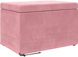 Vidaxl Sgabello Rosa 60 X 40 X 40 Cm Velluto E Legno Ingegnerizzato