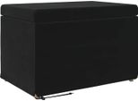 Vidaxl Sgabello Nero 60 X 40 X 40 Cm Velluto E Legno Ingegnerizzato