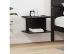 Maison Exclusive - Comodino Nero Effetto Rovere 40 X 30 X 25 Cm Materiale Ligneo