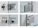 Cerniera Per Porta In Vetro, 24908 Nichelato Opaco