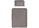 Detexpol Biancheria Da Letto In Cotone 100X135 Grigio Scuro Per Bambini In Tinta Unita Con Volant Mayamoo 35