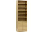 Libreria Modulare Con 2 Ante E 5 Livelli, Quercia
