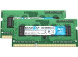 Brainzap 8GB () DDR3 Ram SO-DIMM PC3L-12800S-11-11-B4 1Rx8 1600 Mhz 1.35V CL11 Notebook Laptop Memory 2X 4GB