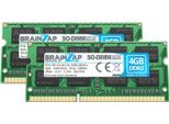 Brainzap 8GB DDR3 Ram SO-DIMM PC3L-12800S 2Rx8 1600 Mhz 1.35V CL11 Memoria Per Notebook (2X 4GB)
