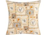 Cuscino Ema - Pasqua - 45X45 Cm - Beige,Grigio,Arancione