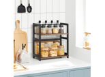 Songmics Scaffale Da Cucina A 2 Livelli, Portaspezie, Portaoggetti