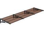 Vidaxl Tettoia Per Porta Nera 297,5X90 Cm In Policarbonato