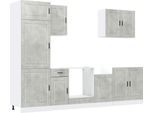 Vidaxl Set Di Armadietti Da Cucina 7 Pezzi Porto Cemento Grigio Materiale A Base Di Legno