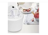 Professionelle Eismaschine – – Softeismaschine für Zuhause – Joghurt- und Eismaschine – Gelato und Sorbet – 1,5 l Eiscreme – Weiß – inkl. Rezept – Wiederverwendbar