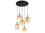 Globo Lighting HäNgeleuchte "Severin", Gold (Schwarz Matt), Ø 71Cm H: 150Cm, 1 Stk., Leuchten, HäNgelampe Esszimmer-Leuchte Esstischleuchte Wohnzimmer, HäNgeleuchte