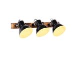 Lampada Da Parete In Stile Industriale Nero 65X25 Cm E27