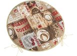 Cuscino Di Seduta Ema Rotondo Liscio - Diametro 40 Cm - Marrone,Rosso