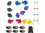 Set Di Arrampicata Sull'albero Per Ninja Vevor, 12 Prese Per L'arrampicata Sull'albero, 6 Imbracature A Cricchetto E Una Scala Per L'arrampicata, Rocce Per L'arrampicata Per Bambini E Adulti, Di Diversi Colori E Forme, Per I Guerrieri Ninja All'aperto