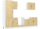 Vidaxl Set Di Mobili Da Cucina 7 Pezzi Porto Sonoma In Legno Di Quercia
