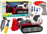 Escavatore Caterpillar Fai-Da-Te A Cartoni Animati, Bianco