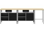 Vidaxl Set Banco Da Lavoro Con Cassetti 3 Pz Rosso Acciaio Verniciato A Polvere