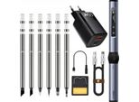 Set Saldatore Digitale Di Precisione Fnirsi HS-01 65W + 6 Punte + Alimentatore