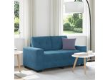 Vidaxl | Divano A Due Posti | Con Cuscini In Velluto Blu