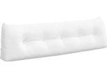 Vidaxl Cuscino Schienale Bianco 160 X 24 X 50 Cm In Tessuto