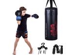 Costway Set Di Sacco Da Boxe Da 10 Kg Con Guantoni Da Boxe Da 8 Oz, Sacco Da Boxe Per Bambini E Ragazzi, Sacco Da Boxe, Sacco Da Boxe Con Gancio Da Soffitto E Corda Per Saltare