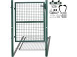 Cancello Da Giardino Jiubiaz Cancello Per Recinzione 150 X 100 Cm Tubo In Acciaio Zincato Incl. Serratura E Chiave Cancello Per Recinzione Cancello Da Giardino Misura Della Rete 5 × 5 Cm Verde Antiruggine