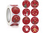 Adesivi Decorativi Etichette Autoadesive Natale 500 Pezzi