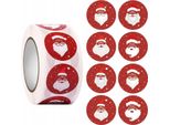 Adesivi Decorativi Etichette Autoadesive Babbo Natale In Rotolo Da 500 Pezzi