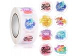 Adesivi Decorativi Etichette Autoadesive Grazie Thank You 500 Pezzi