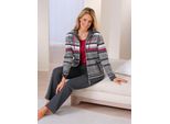 Hausanzug HAJO, Damen, Gr. 20/21, bunt (anthrazit, rot), 62% Baumwolle, 38% Polyester, Homewear-Sets Hausanzug