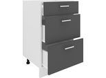 Armadio Per Mobili Da Cucina Esilo Bianco / Antracite A. 82 X L. 50 X P. 46 Cm