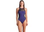 Costume Da Bagno Arena Mesh Panels Per Donna, Colore:Navy, Taglia:36