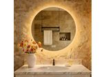 S'afielina Specchio Da Bagno A Led Specchio Rotondo Da Parete Con Interruttore A Sfioramento, 3 Luci 3000/4000/6500K 70 Cm
