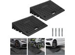 Jayseuw Rampa Per Marciapiede Con Maniglie 2X Rampe Per Marciapiede In Gomma Rampa Per Sedia A Rotelle Portatile 49X30X11Cm Antiscivolo Per Sedia A Rotelle Auto