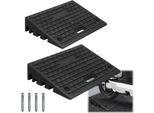 Jayseuw 2X Cordolo Rampa In Gomma Con Maniglie Soglia Rampe Portatile Sedia A Rotelle 49X30X11Cm Antiscivolo Per Rollator Sedia A Rotelle