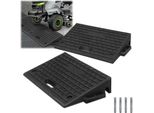 Jayseuw 2X Cordolo Rampa In Gomma Con Maniglie Soglia Rampe Portatile Sedia A Rotelle 49X30X11Cm Antiscivolo Per Rollator Sedia A Rotelle