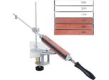 Affilacoltelli Professionale Con 6 Pietre Rotanti 360�� Rotazione Flip Design Ad Angolo Fisso In Acciaio Inox Kit Di Affilatura Coltelli Da Cucina Chef Strumenti Sistema Di Mantenimento Abrasivo