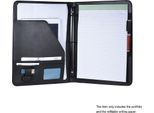 Cartella Portadocumenti Professionale, Cartella Portadocumenti, Organizer, A4, Finto Cuoio Con Porta Carte, Porta Chiavetta Usb, Blocco Note, Anello Per Fogli Mobili