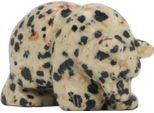Statuetta Di Orso In Cristallo Gemmato Intagliato A Mano, Statua Di Animale, 3,8 Cm, Decorazione Per Ufficio, Collezione Per La Casa, Puntinato