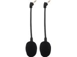 2 Microfoni Di Ricambio, Compatibili Con Le Cuffie Kingston Hyperx Cloud Mix, 3,5 Mm, Gioco Con Cancellazione Del Rumore Rimovibile