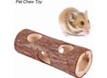 Tunnel Di Legno Per Animali, Tubo Di Esercizio, Giocattolo Da Masticare Per Coniglio, Furetto, Criceto E Porcellino D'india (L)