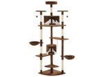 Tiragraffi Per Gatti Con Tiragraffi In Sisal 203 Cm Marrone E Bianco