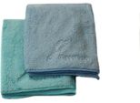 Tupperware Faserpro Panno Di Pulizia Senza Polvere Azzurro + Menta In Materiale Riciclato + Panno Di Risciacquo