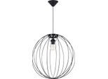 Lampada A Sospensione Ziro Nero 1Xe27 15W Acciaio 110X50X50Cm Sollux Lighting