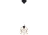 Lampada A Sospensione Triom 20 Oro 1Xe27 15W Acciaio 85X20X20Cm Sollux Lighting