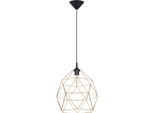 Lampada A Sospensione Triom 30 Oro 1Xe27 15W Acciaio 100X33X33Cm Sollux Lighting