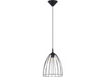 Lampada A Sospensione Ritz Nero 1Xe27 15W Acciaio 92X23X23Cm Sollux Lighting