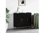 Maison Exclusive - Credenza Effetto Rovere Nero 89,5 X 34 X 80 Cm Materiale Ligneo