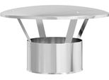 Vidaxl Parapioggia Camino Argento 35 X 35 X 20 Cm Acciaio Inox